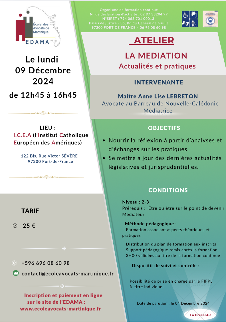 Atelier la Médiation, actualités et pratiques