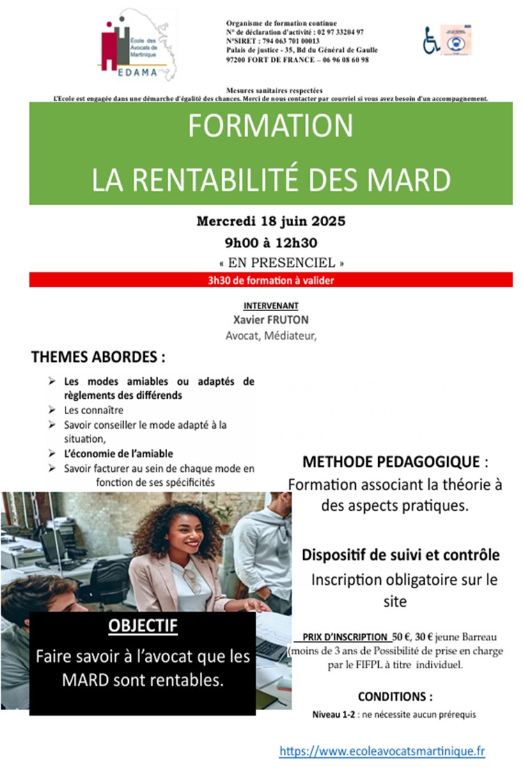 FORMATION  LA RENTABILITÉ DES MARD