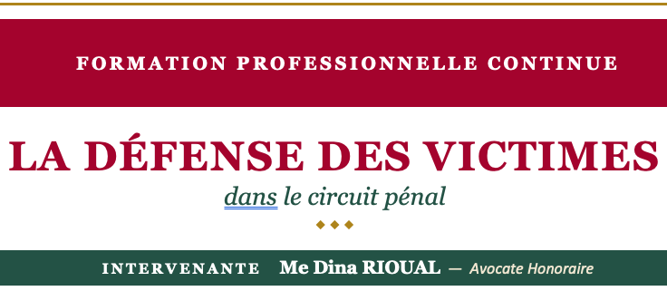 LA DÉFENSE DES VICTIMES dans le circuit pénal